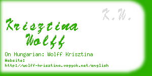 krisztina wolff business card